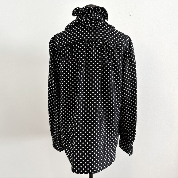 Marc Jacobs Black & White 100% Silk Polka Dot Blouse Size 6 - Picture 5 of 5